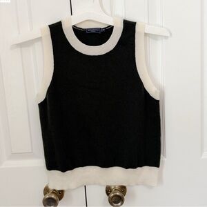 Vineyard Vines Green and Cream Cashmere Sweater Vest NWOT XS